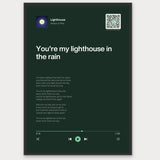 Song Player Poster 5 – Aluminiumrahmen Schwarz