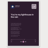 Song Player Poster 5 – Aluminiumrahmen Weiß