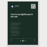 Song Player Poster 5 – Aluminiumrahmen Weiß