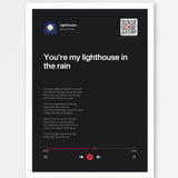 Song Player Poster 5 – Echtholzrahmen Weiß