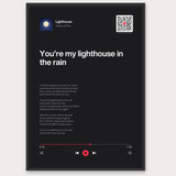 Song Player Poster 5 – Aluminiumrahmen Schwarz