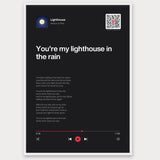 Song Player Poster 5 – Aluminiumrahmen Weiß