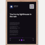 Song Player Poster 5 – Echtholzrahmen Natur
