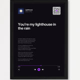 Song Player Poster 5 – Echtholzrahmen Schwarz