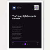 Song Player Poster 5 – Echtholzrahmen Weiß
