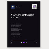 Song Player Poster 5 – Aluminiumrahmen Schwarz