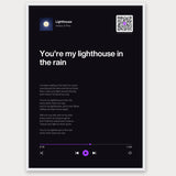Song Player Poster 5 – Aluminiumrahmen Weiß
