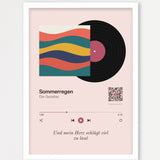 Song Player Poster 6 – Echtholzrahmen Weiß