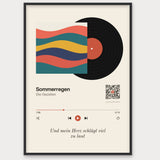 Song Player Poster 6 – Aluminiumrahmen Schwarz