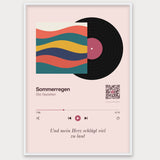 Song Player Poster 6 – Aluminiumrahmen Weiß
