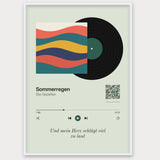 Song Player Poster 6 – Aluminiumrahmen Weiß