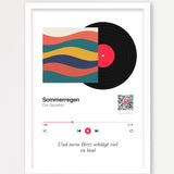 Song Player Poster 6 – Echtholzrahmen Weiß