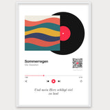 Song Player Poster 6 – Aluminiumrahmen Weiß