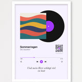 Song Player Poster 6 – Echtholzrahmen Weiß