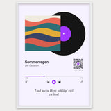 Song Player Poster 6 – Aluminiumrahmen Weiß