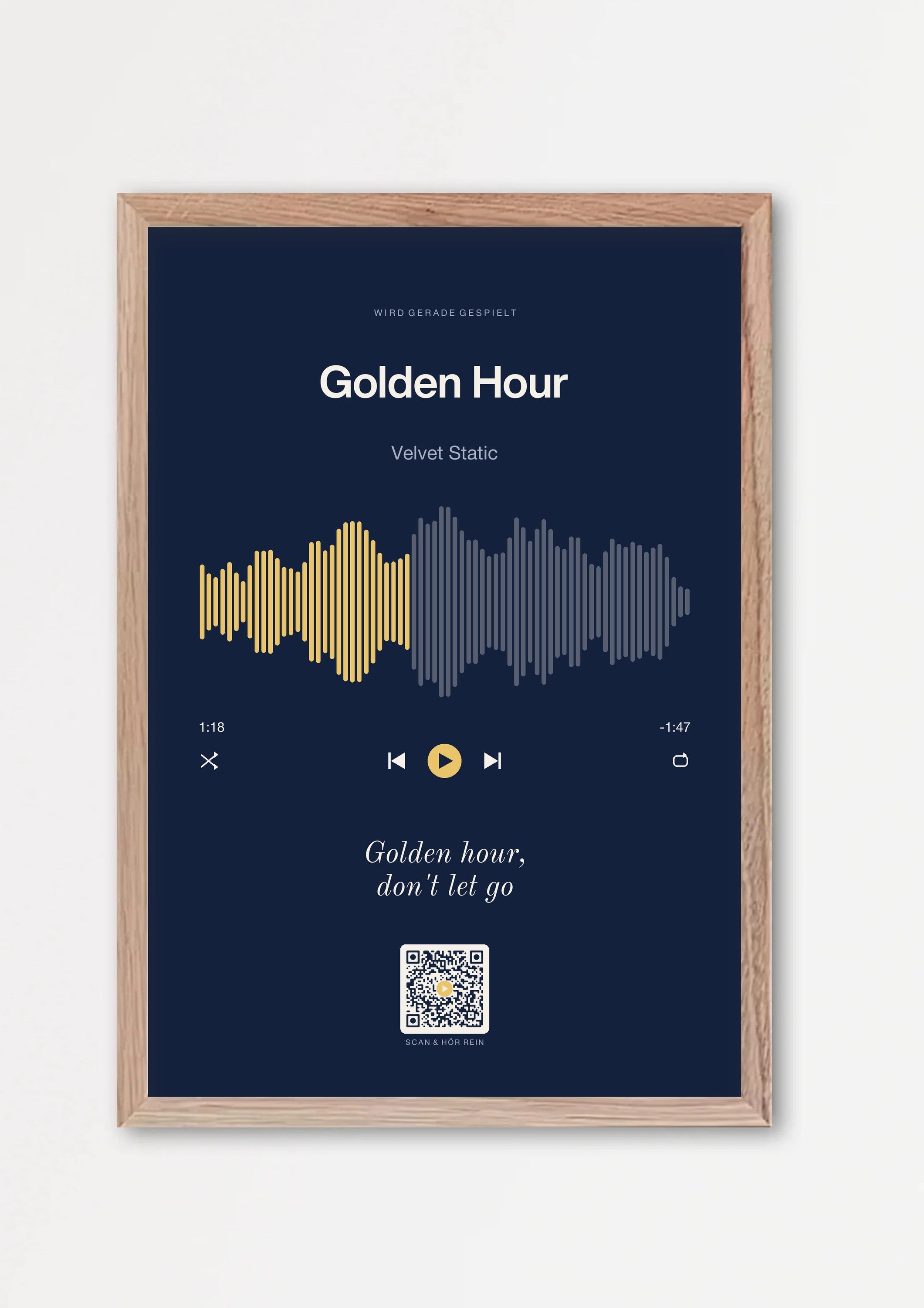 Song Player Poster 7 – Echtholzrahmen Natur