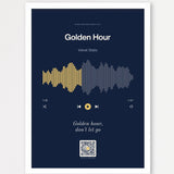 Song Player Poster 7 – Echtholzrahmen Weiß