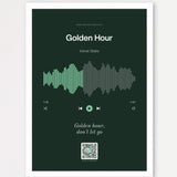 Song Player Poster 7 – Echtholzrahmen Weiß