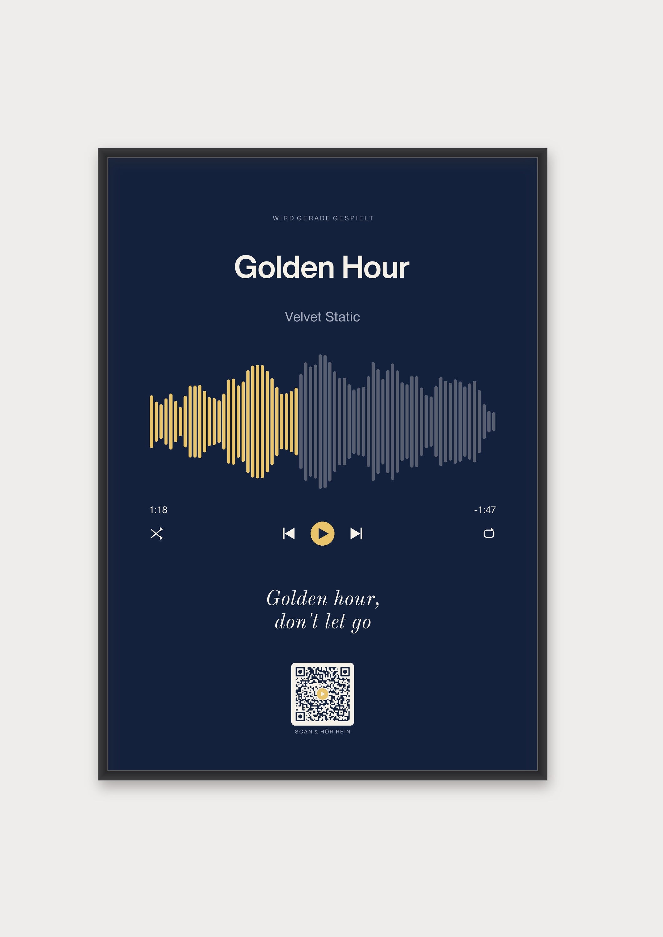 Song Player Poster 7 – Aluminiumrahmen Schwarz