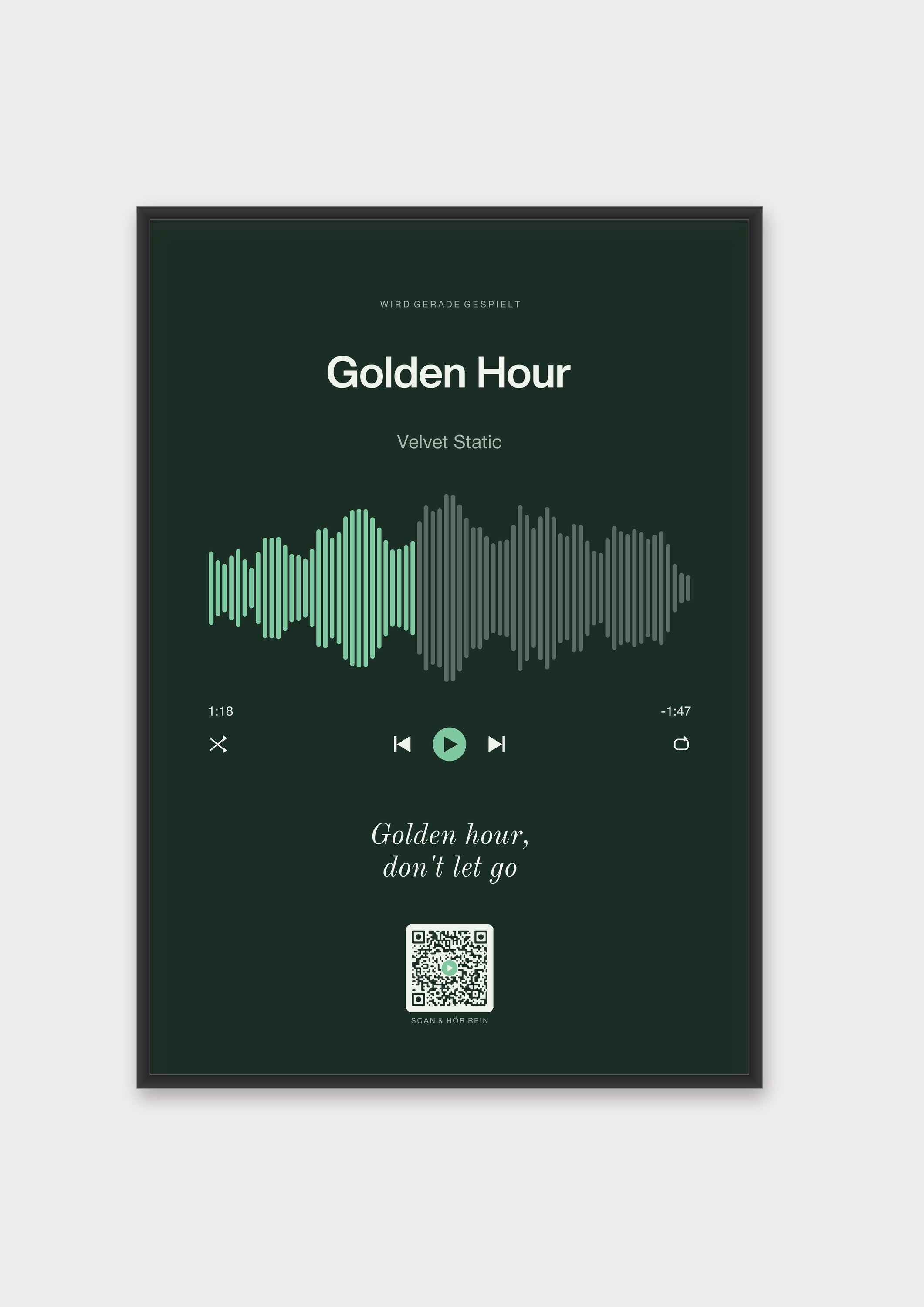 Song Player Poster 7 – Aluminiumrahmen Schwarz