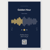 Song Player Poster 7 – Aluminiumrahmen Weiß