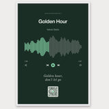 Song Player Poster 7 – Aluminiumrahmen Weiß