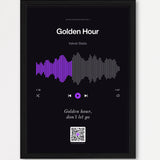 Song Player Poster 7 – Echtholzrahmen Schwarz