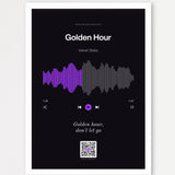 Song Player Poster 7 – Echtholzrahmen Weiß