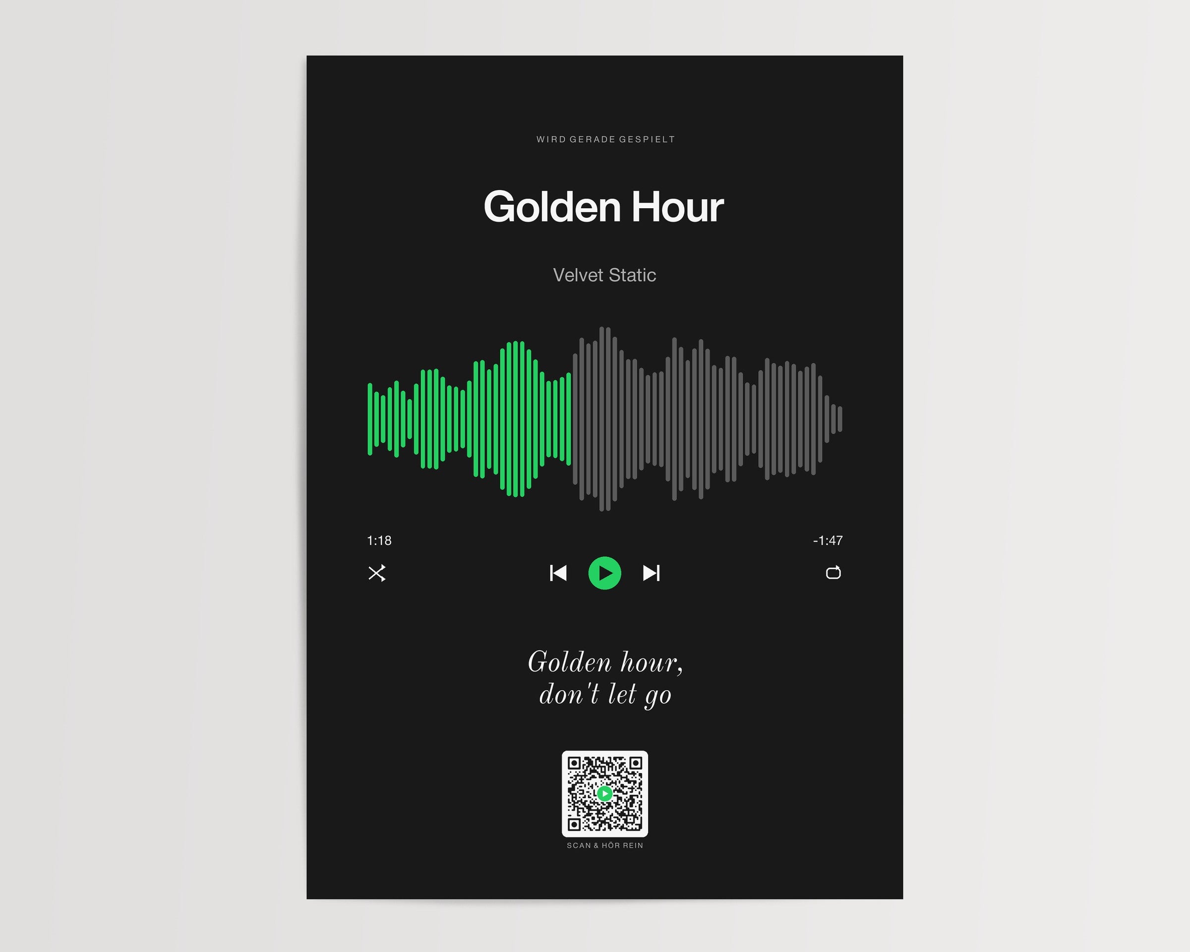Song Player Poster 7 – an der Wand
