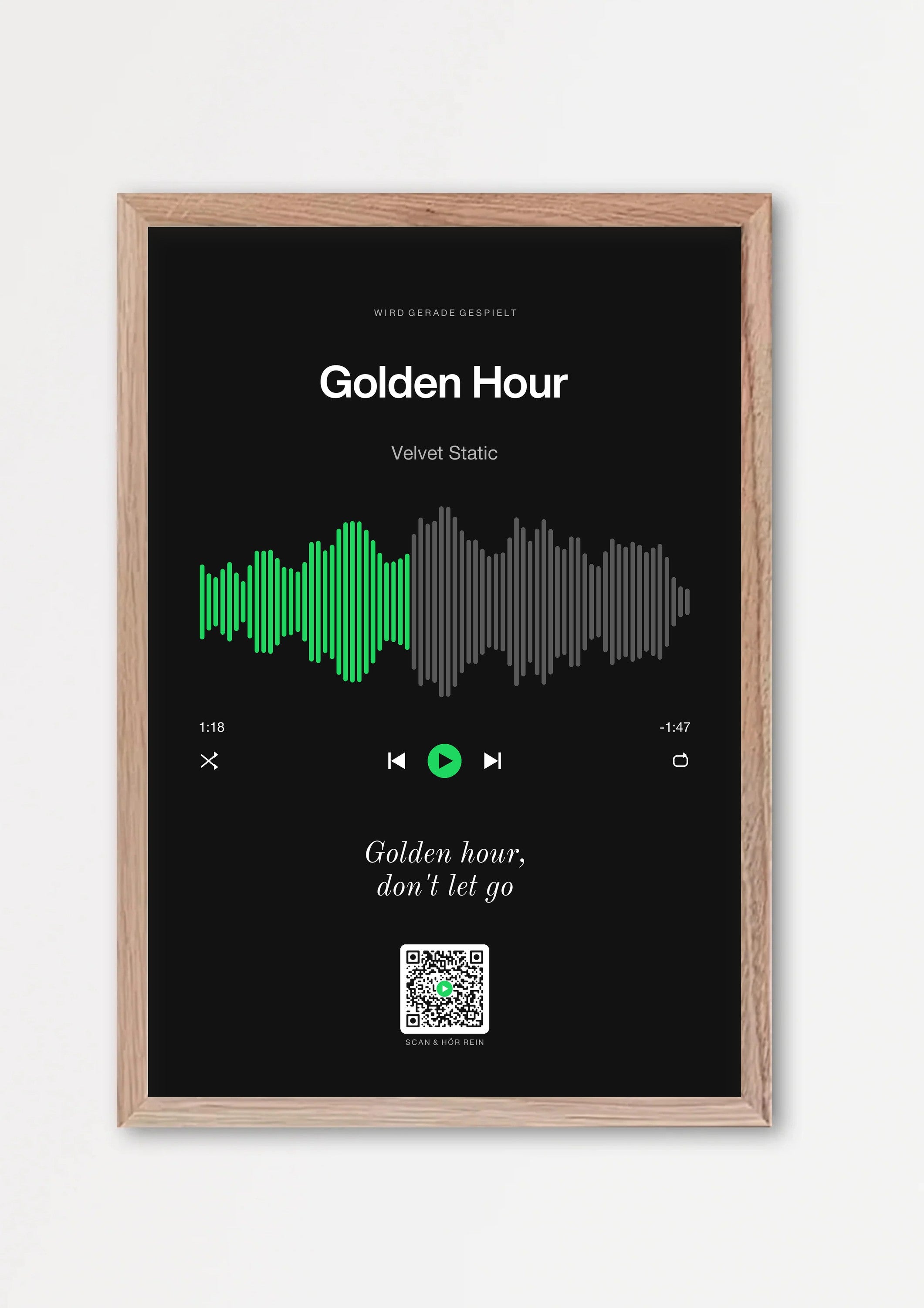 Song Player Poster 7 – Echtholzrahmen Natur