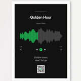 Song Player Poster 7 – Echtholzrahmen Weiß