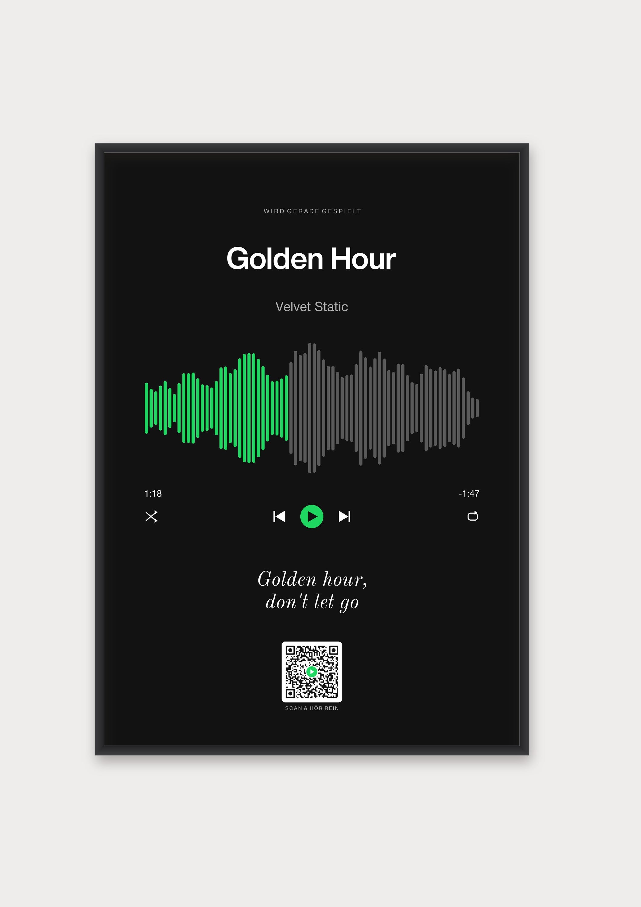 Song Player Poster 7 – Aluminiumrahmen Schwarz