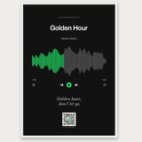 Song Player Poster 7 – Aluminiumrahmen Weiß