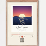 Song Player Poster 8 – Echtholzrahmen Natur