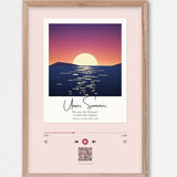 Song Player Poster 8 – Echtholzrahmen Natur