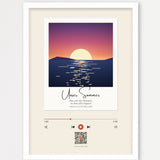 Song Player Poster 8 – Echtholzrahmen Weiß