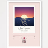 Song Player Poster 8 – Echtholzrahmen Weiß