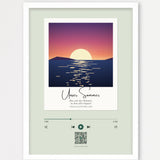Song Player Poster 8 – Echtholzrahmen Weiß