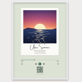 Song Player Poster 8 – Aluminiumrahmen Weiß