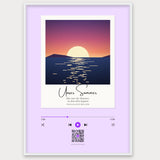 Song Player Poster 8 – Aluminiumrahmen Weiß