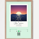 Song Player Poster 8 – Echtholzrahmen Natur