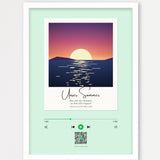 Song Player Poster 8 – Echtholzrahmen Weiß