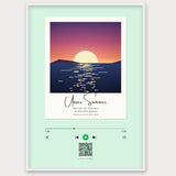 Song Player Poster 8 – Aluminiumrahmen Weiß
