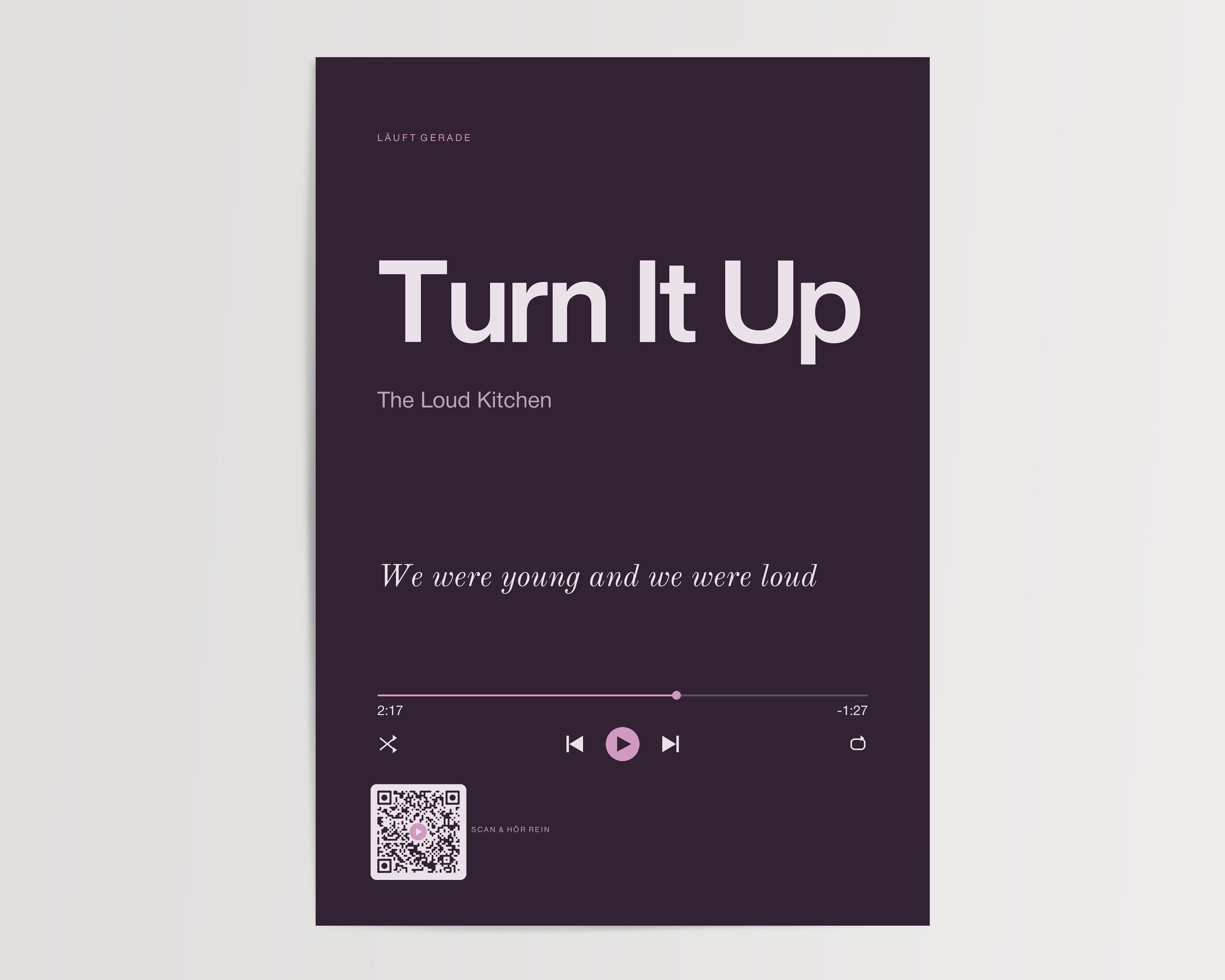 Song Player Poster 9 – Raumansicht