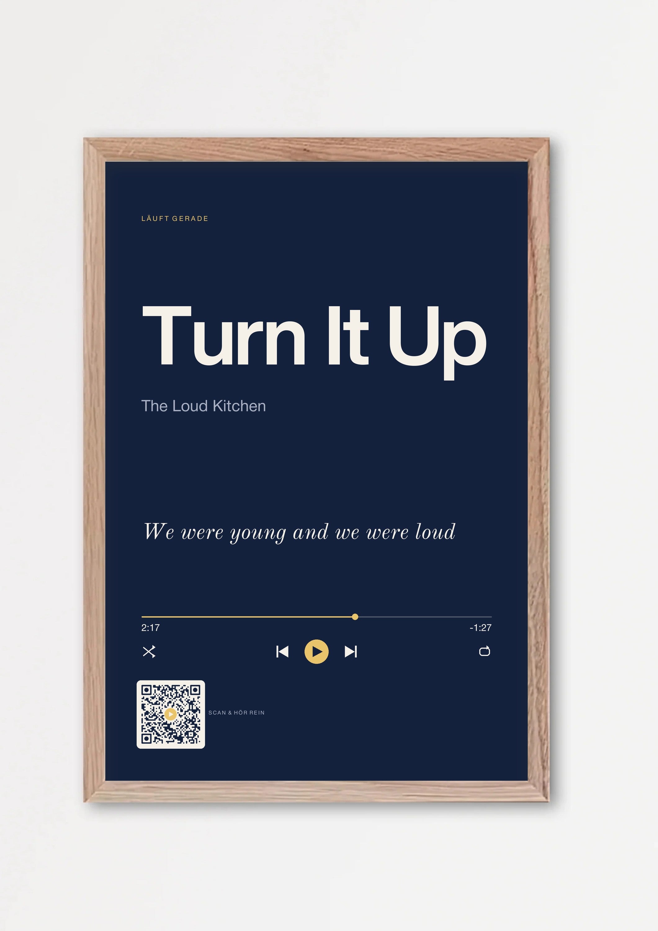 Song Player Poster 9 – Echtholzrahmen Natur