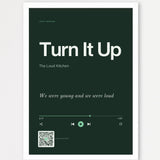 Song Player Poster 9 – Echtholzrahmen Weiß