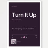 Song Player Poster 9 – Echtholzrahmen Weiß