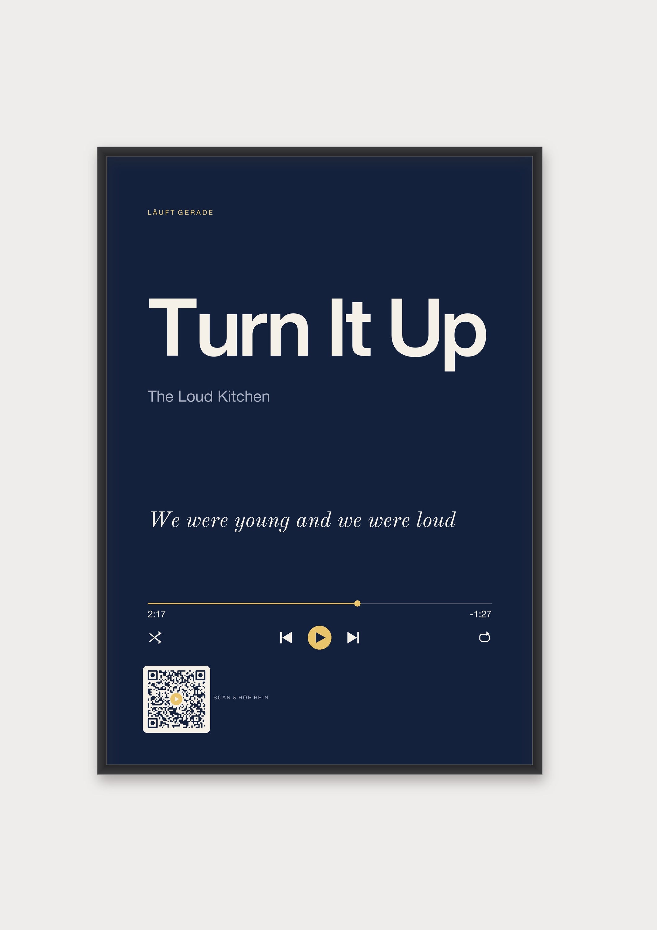 Song Player Poster 9 – Aluminiumrahmen Schwarz
