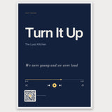 Song Player Poster 9 – Aluminiumrahmen Weiß