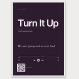 Song Player Poster 9 – Aluminiumrahmen Weiß